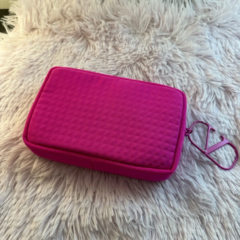 Valentino beauty bag with V logo zipper charm